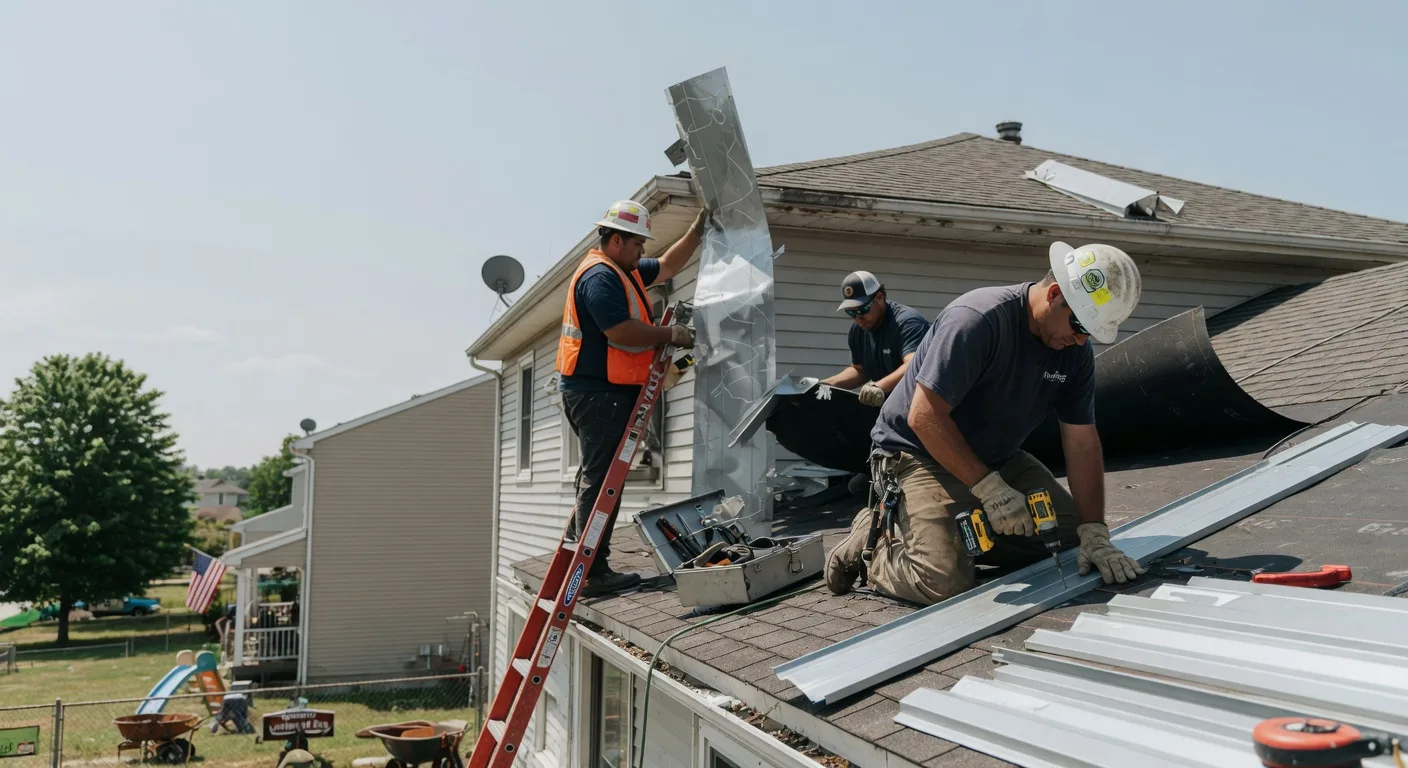 Storm Damage Metal Roof Repair in Knoxville, PA